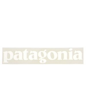 Patagonia Logo Sticker 8in in White